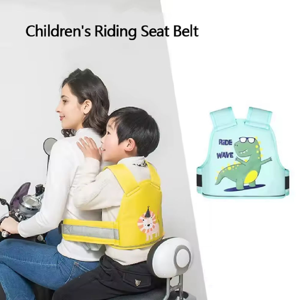 Cinturón Seguridad para Niños Ciclismo Motocicleta Ajustable Dino