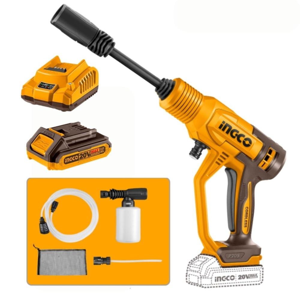 Hidrolavadora Portátil Ingco CPWLI20362 20V Recargable y Acc