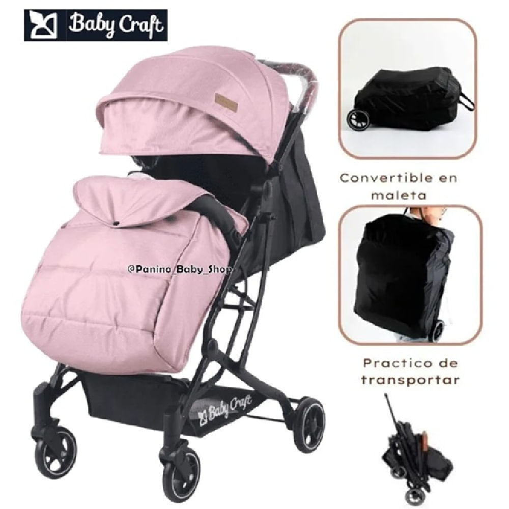 Coche de Paseo Convertible en Maleta CLICK  Rosado