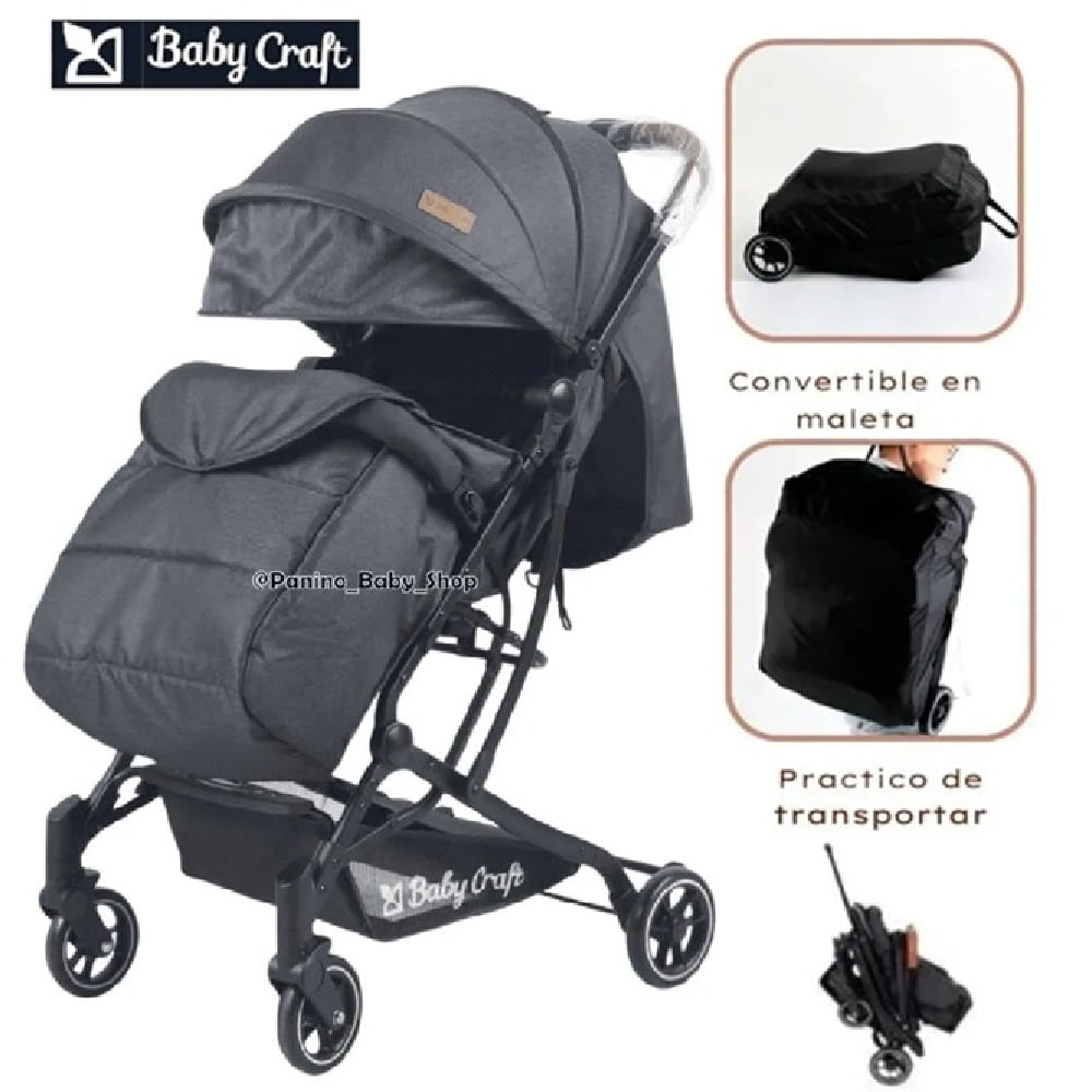 Coche de Paseo Convertible en Maleta CLICK Negro