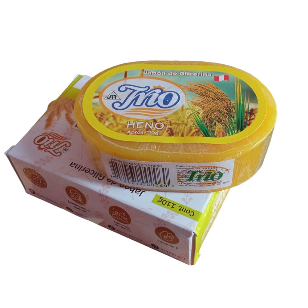 Set de 2 Jabones de Glicerina en Barra Heno con Avena 110gr