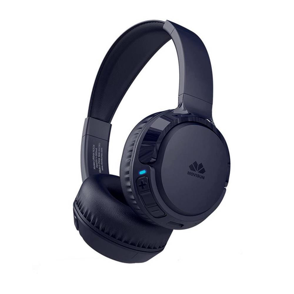 Audífonos Movisun Urban Rock Bluetooth con Hasta 40 h de Batería Azul