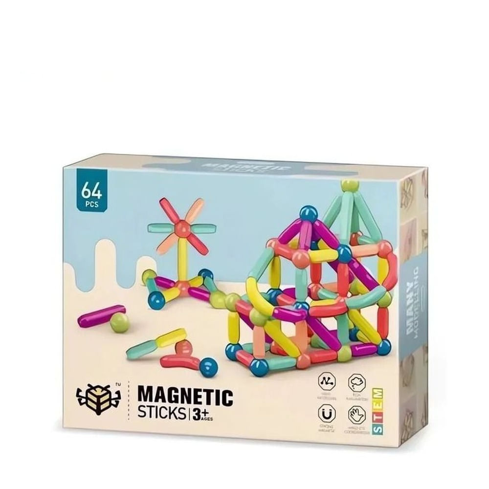Bloques magnéticos de 64 piezas