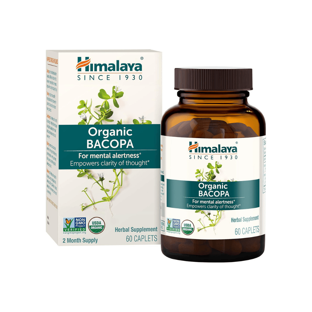 Himalaya Bacopa Monnieri Orgánica  750mg  Nootrópico Natural para Memoria y Calma