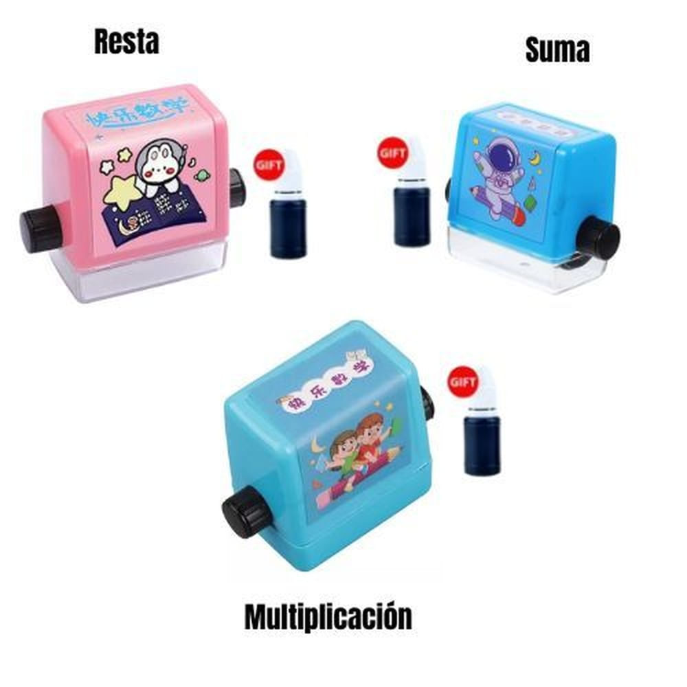 Set de sellos matemáticos 3 sellos