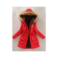 Parka Army Coreana Dama Color Rojo