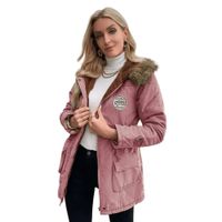 Parka Army Coreana Dama Color Palo Rosa