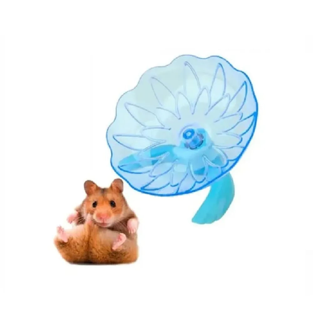 Disco rueda giratorio para hamsters color azul