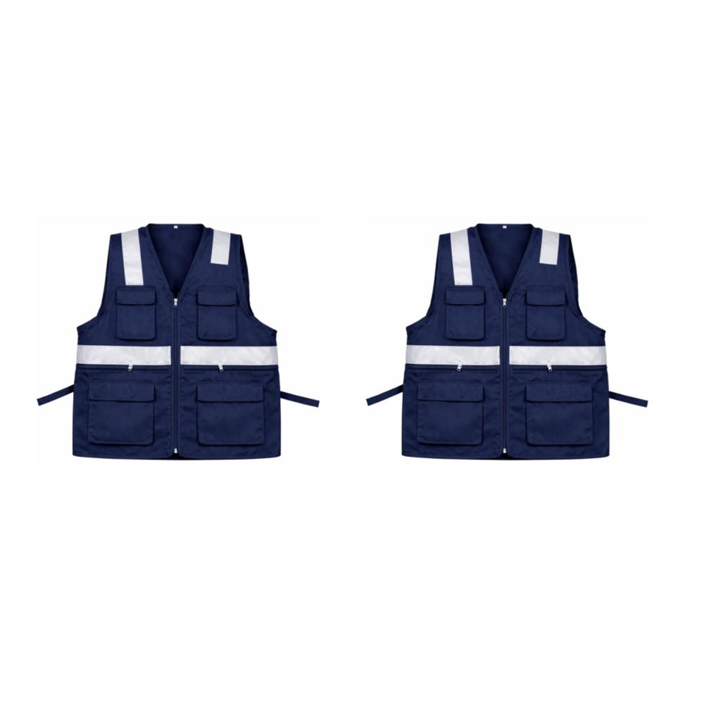 PACK X 2 UND DE CHALECO MULTIBOLSILLO ALTA VISIBILIDAD TALLA S