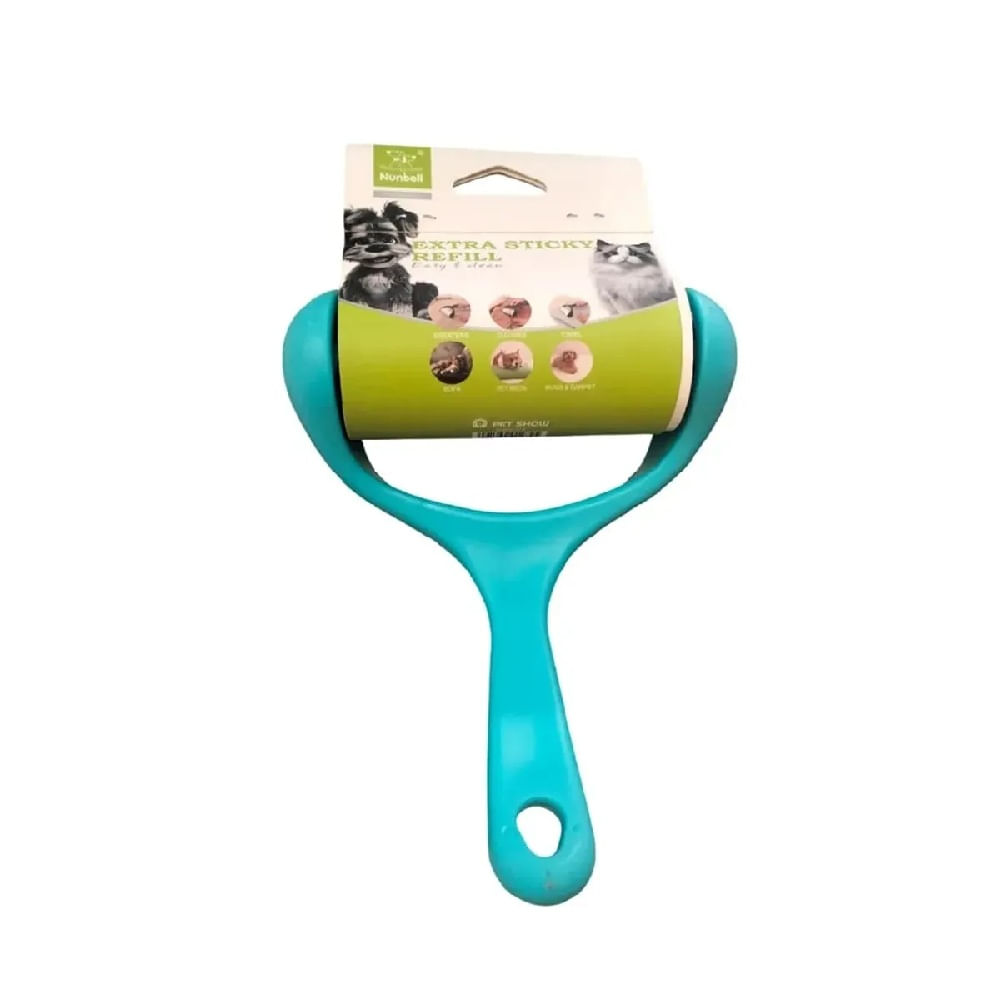 Rodillo quita pelusas para ropa mascota perros y gatos celeste