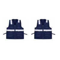 PACK X 2 UND DE CHALECO MULTIBOLSILLO ALTA VISIBILIDAD TALLA M