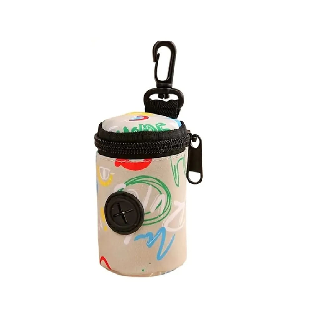 Dispensador Colgante Para Bolsas De Desechos De Mascotas Perro Gris