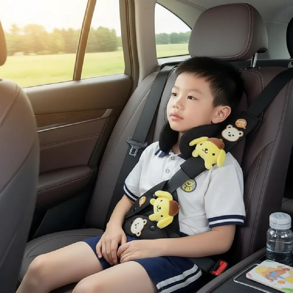 Soporte Ajustable Para Cinturon Seguridad Niños Con Hombrera - Osito