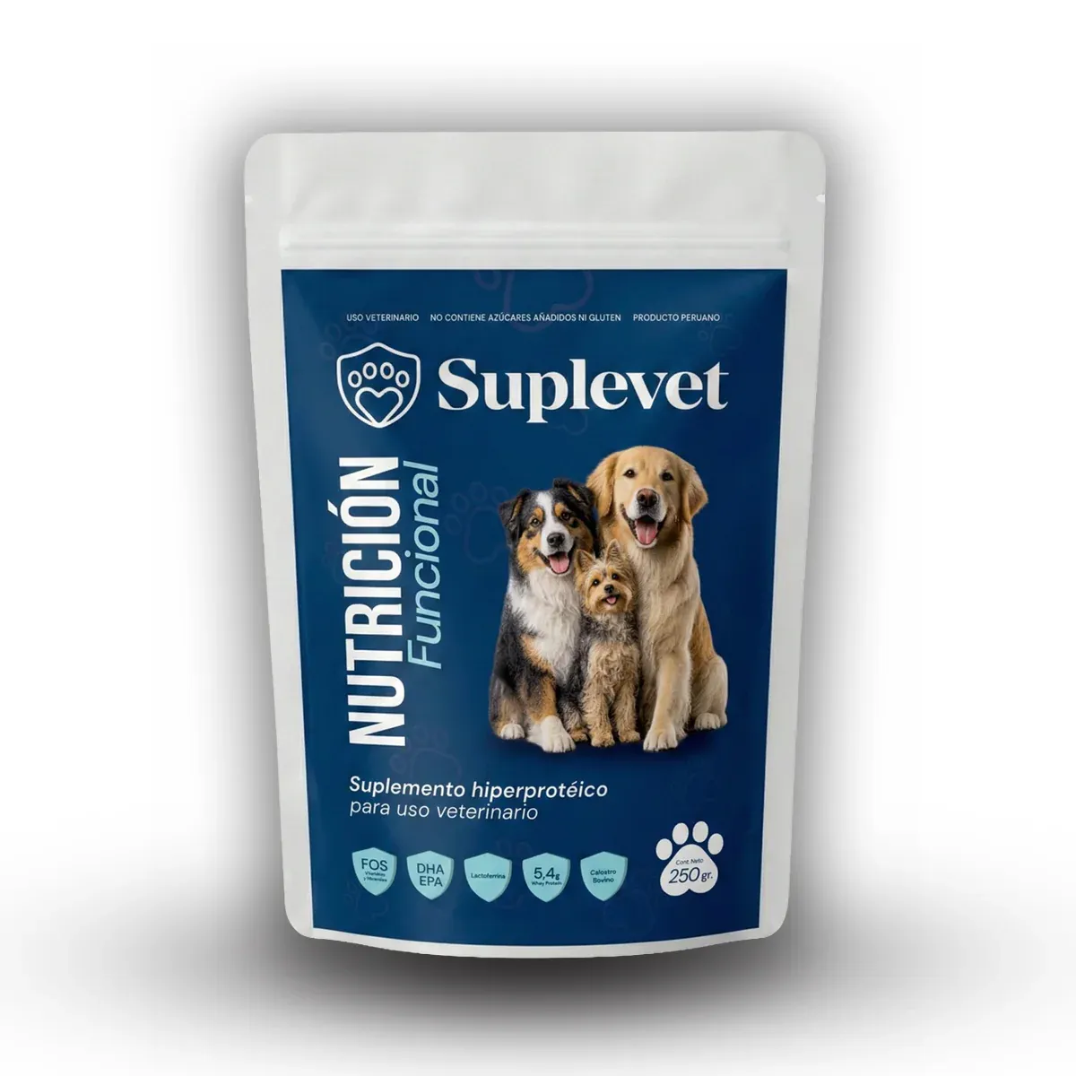 Suplevet suplemento hiper proteico para mascotas 250 gramos