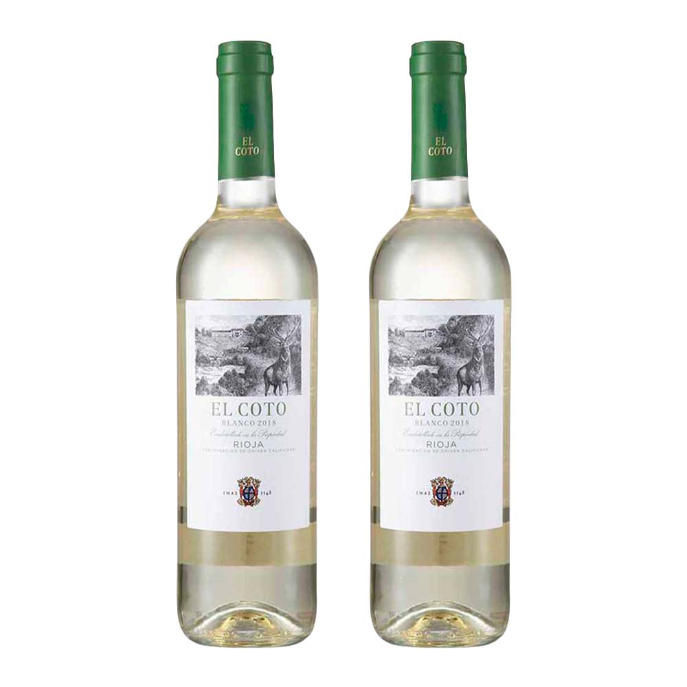Pack Vino Blanco EL COTO Botella 750ml Paquete 2un