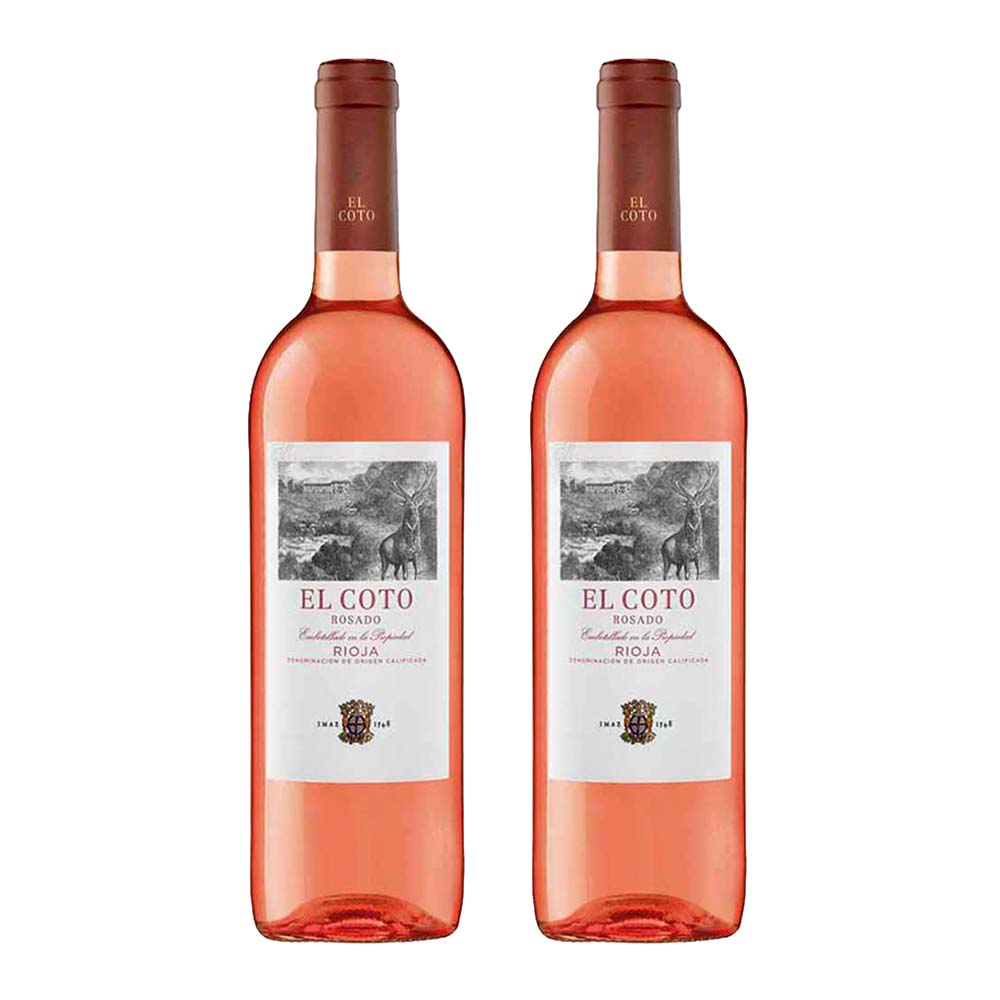 Pack Vino Rosé EL COTO Rioja Botella 750ml Paquete 2un