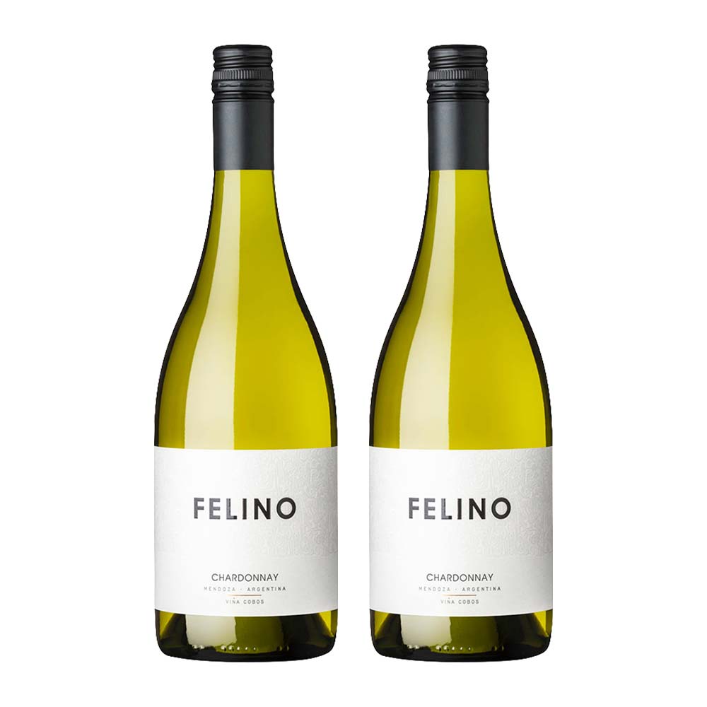 Pack Vino Blanco VIÑA COBOS Felino Chardonnay Botella 750ml Paquete 2un