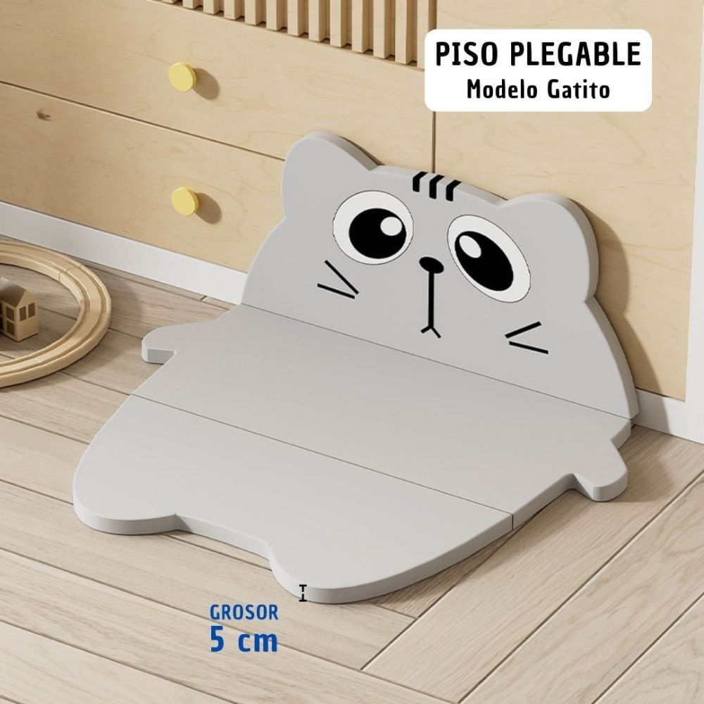 Piso plegable diseño gatito