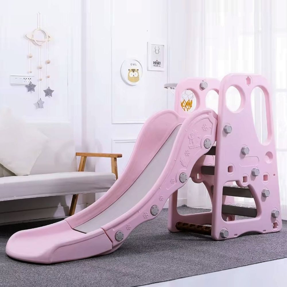 Resbaladera alta rosada