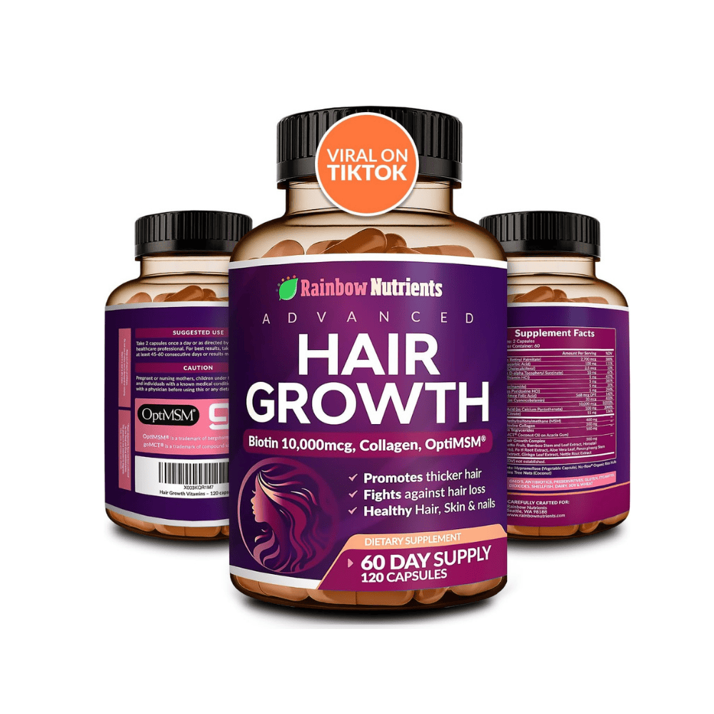 Hair Growth Premium para Cabello Piel y Uñas con Biotina 10000mcg y Colágeno