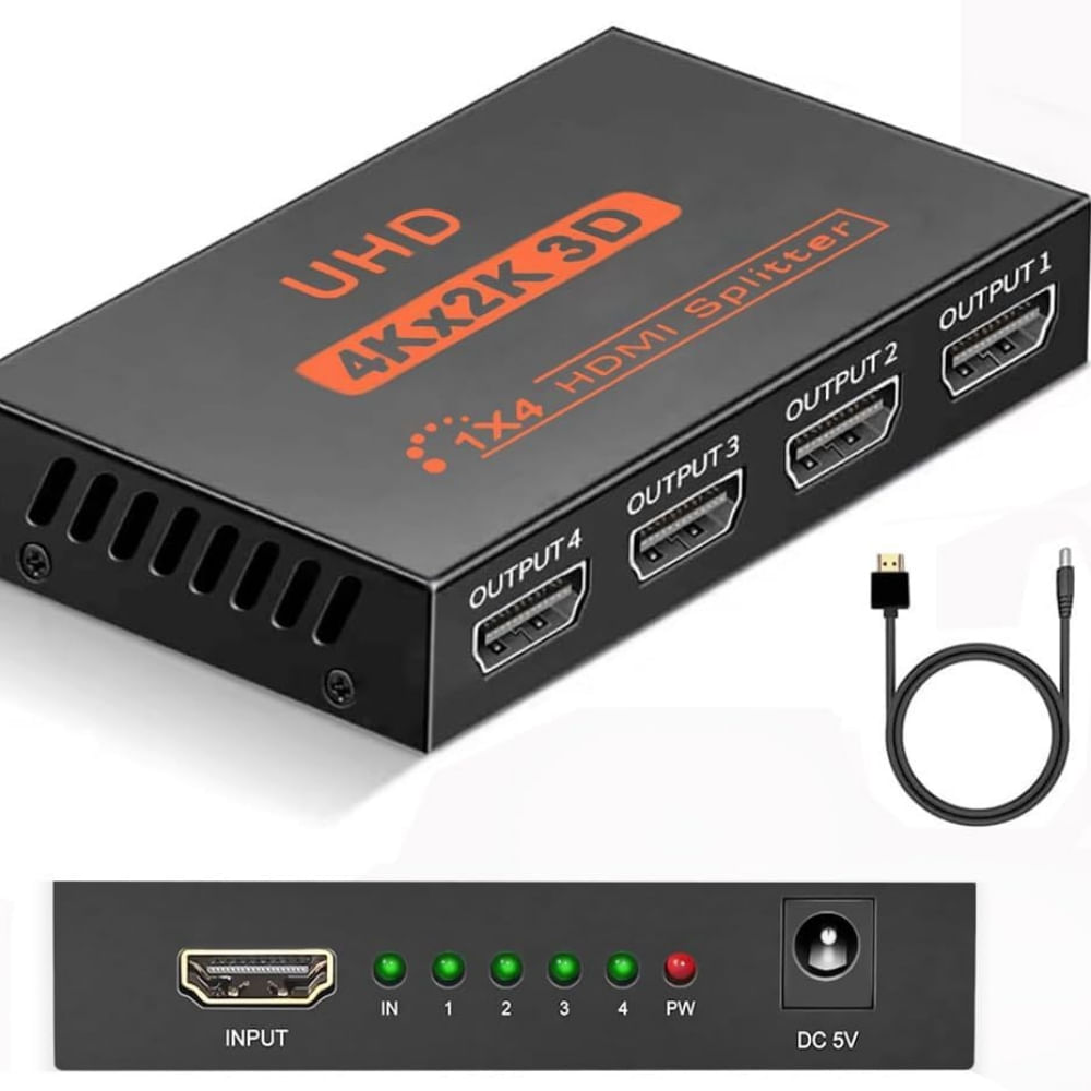 Splitter  Divisor HDMI 1x4 3D Full HD 1080P 4k