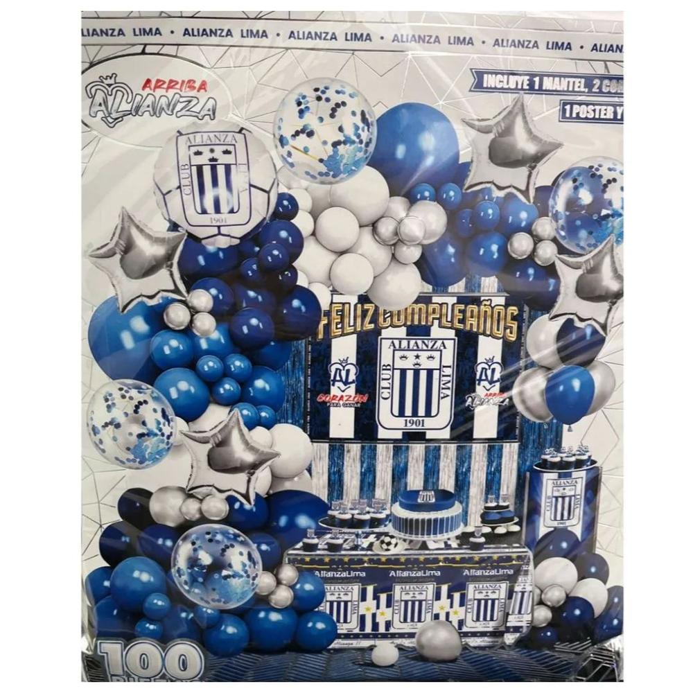 Globos Bouquet Feliz Cumpleaños  Decoración Completo 100 Piezas