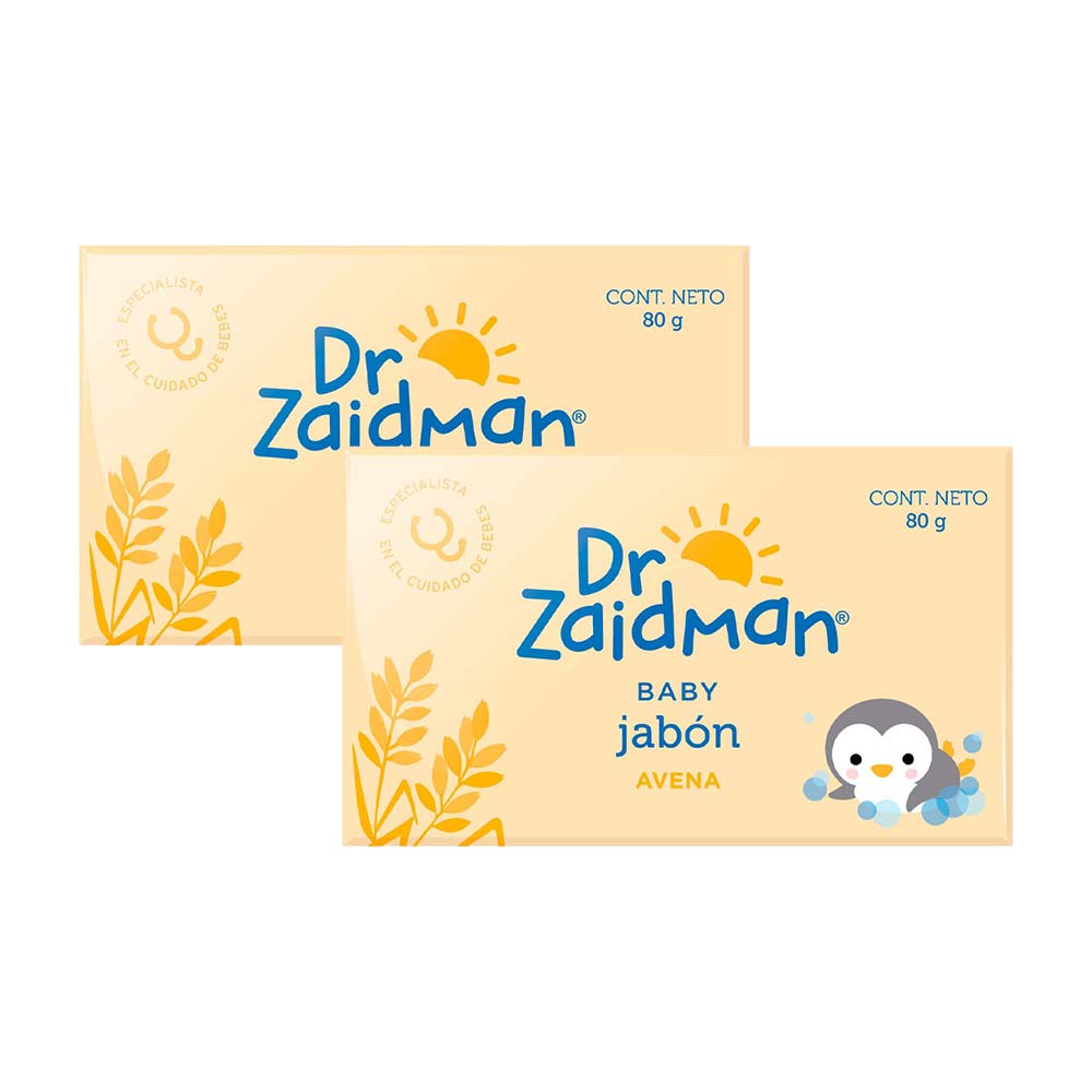 Pack Jabón para Bebé DR ZAIDMAN Avena Paquete 80g x 2un