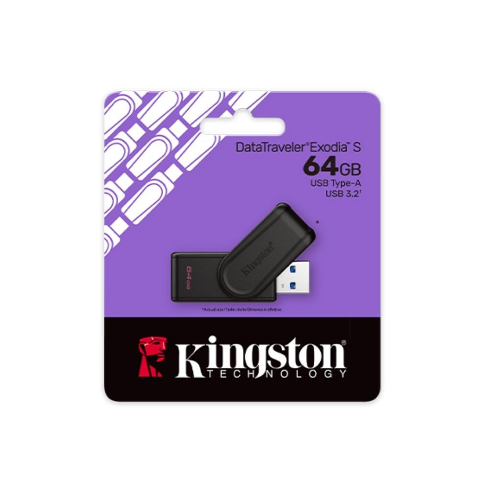 MEMORIA USB KINGSTON EXODIA S 64GB NEGRO