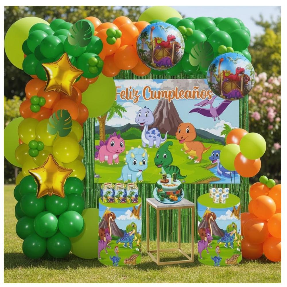 Globos Bouquet Feliz Cumpleaños De Dinosaurio Bebé