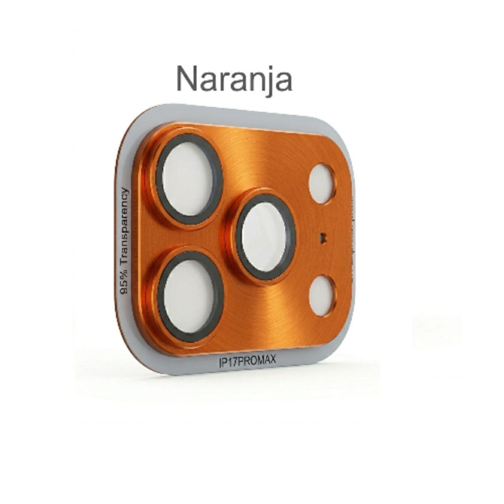 Micas Protector de Camara para Iphone 17 Pro - NARANJA