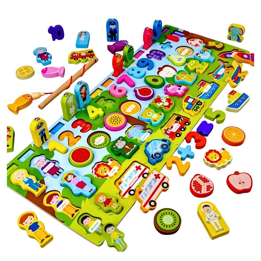 Tablero Montessori De Madera Didactico Educativo Para Niños