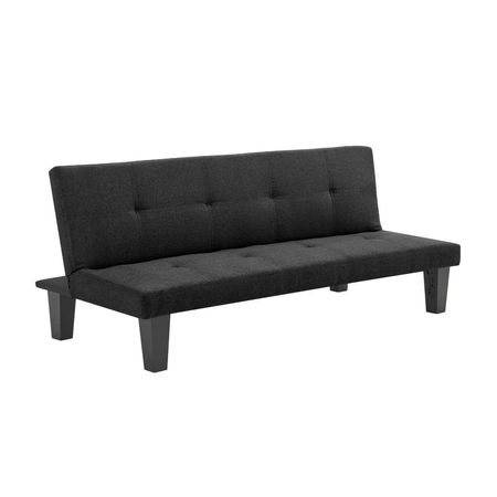 Futón Columbus Negro Madera/Espuma Orange