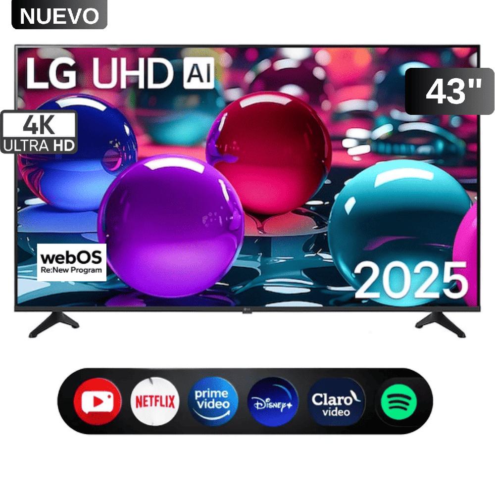 Smart TV LG 43 Pulgadas 4K UHD AI 43UA7300PSB webOS - Negro