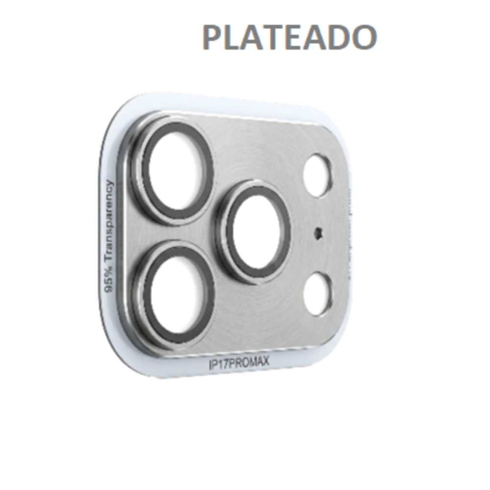 Micas Protector de Camara para Iphone 17 Pro Max - PLATEADO