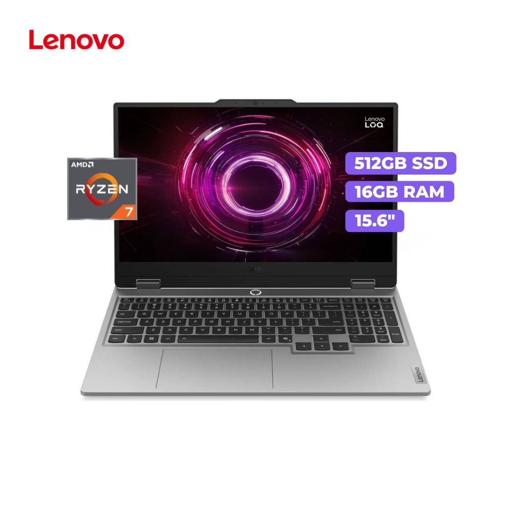 Laptop Lenovo LOQ 15AHP10 AMD Ryzen 7-250 16GB Ram 512GB SSD 15.6 FHD WV 144HZ