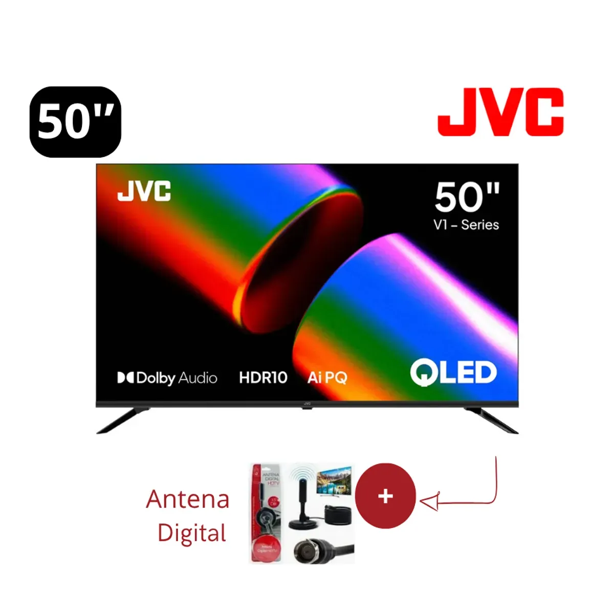 Televisor QLED 50'' Full HD Google TV LT-50KM4584 con Antena Digital