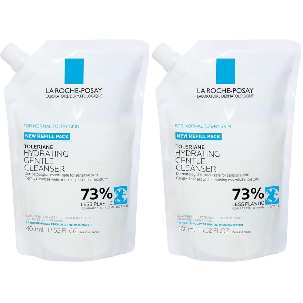PACK 2 LA ROCHE-POSAY TOLERIANE LIMPIADOR FACIAL HIDRATANTE SUAVE 13.5 OZ / 400 ML