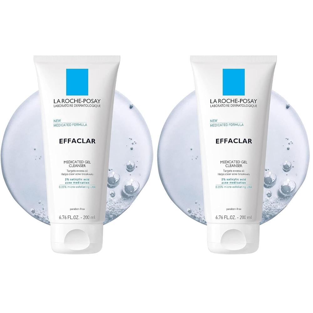 PACK 2 LA ROCHE-POSAY EFFACLAR GEL LIMPIADOR MEDICADO ÁCIDO SALICÍLICO 2% 6.7 OZ / 200 ML