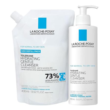SET LA ROCHE-POSAY TOLERIANE LIMPIADOR FACIAL HIDRATANTE 13.5 OZ / 400 ML + REFILL 13.5 OZ / 400 ML