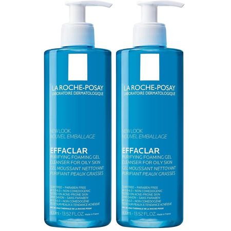 PACK 2 LA ROCHE-POSAY EFFACLAR GEL LIMPIADOR PURIFICANTE 13.5 OZ / 400 ML
