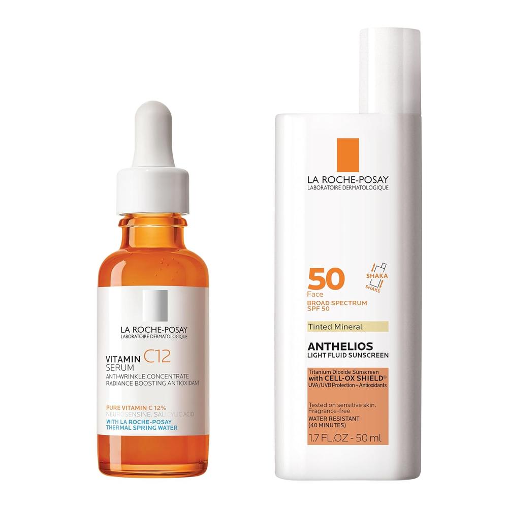 SET LA ROCHE-POSAY PURE VITAMINA C 12 SÉRUM 1 OZ / 30 ML + ANTHELIOS DIOXIDE MINERAL 1.7 / 50 ML