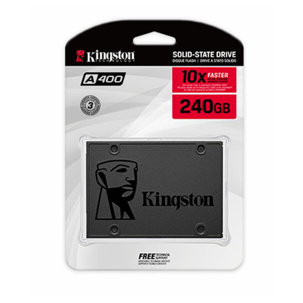 Disco Sólido SSD Kingston A400 240GB SATA 6GBs 2.5 Pulgadas SA400S37240G