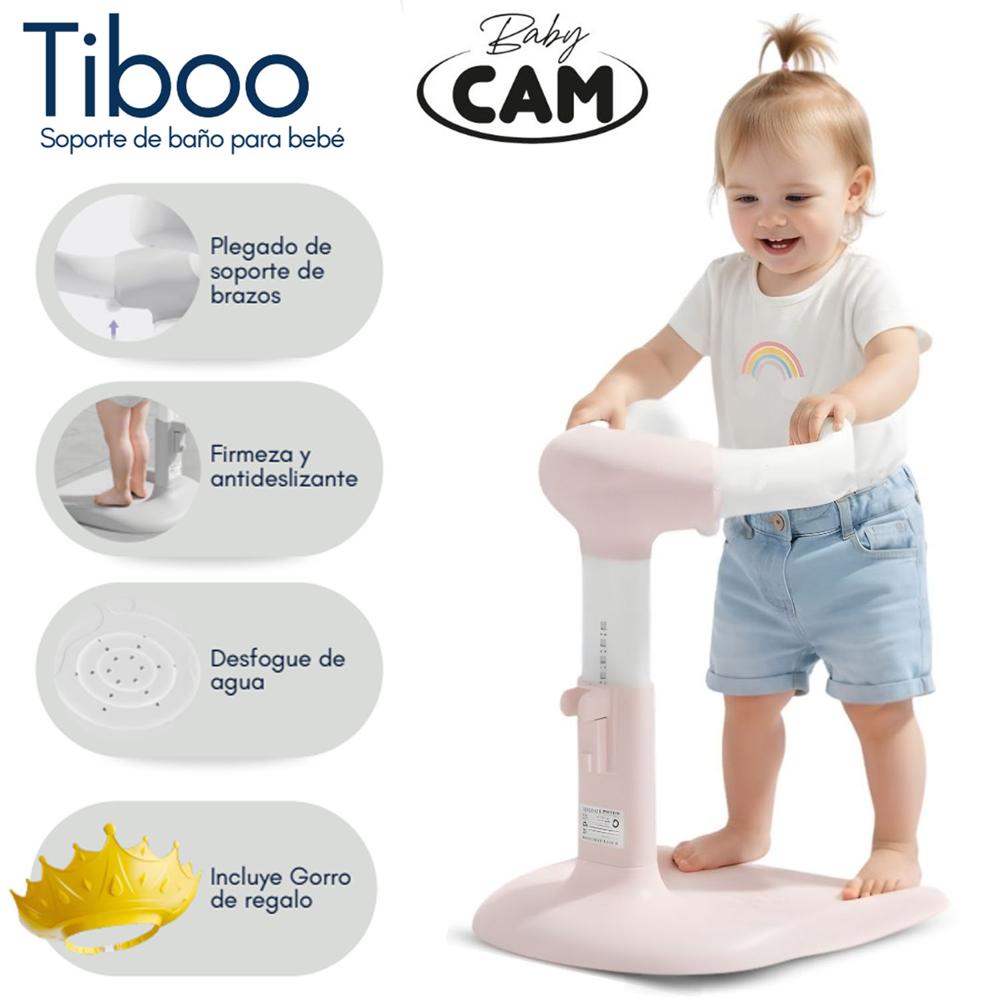 Soporte de Baños para Bebés TIBOO Edición Limitada Pink