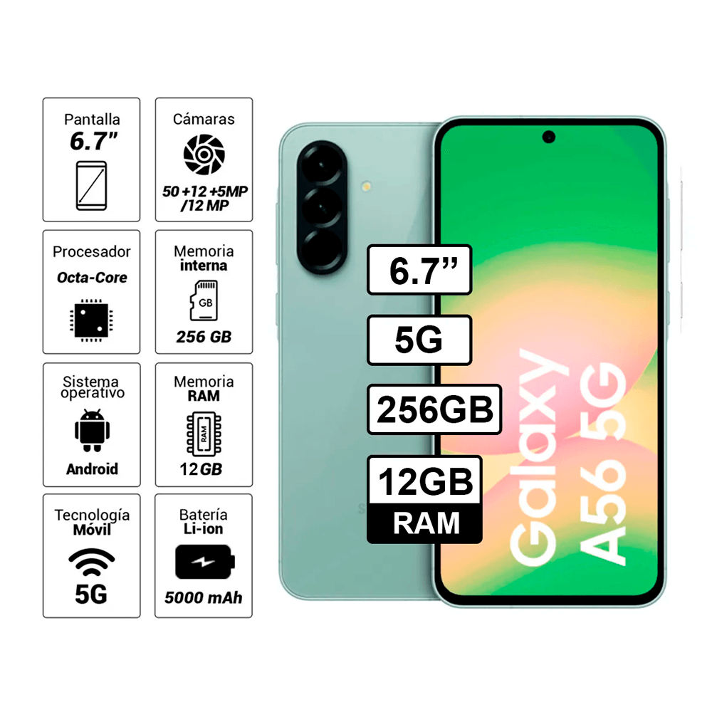 CELULAR GALAXY A56 5G 12RAM 256GB VERDE