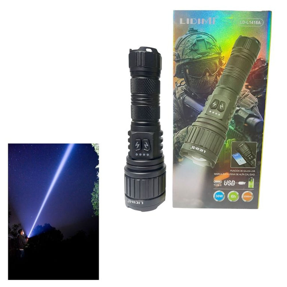 LINTERNA DE LARGO ALCANSE DE 3000 METROS LED