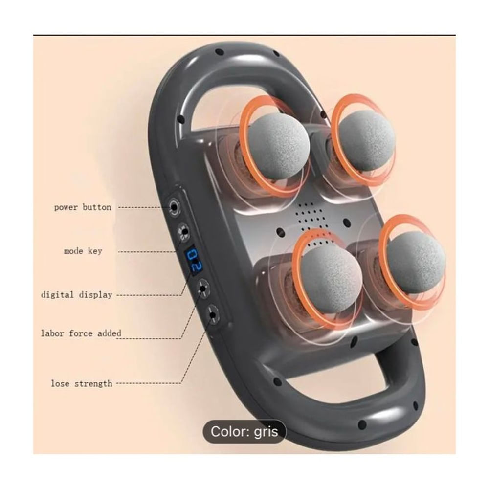 Masajeador Muscular Corporal de 4 Cabezales