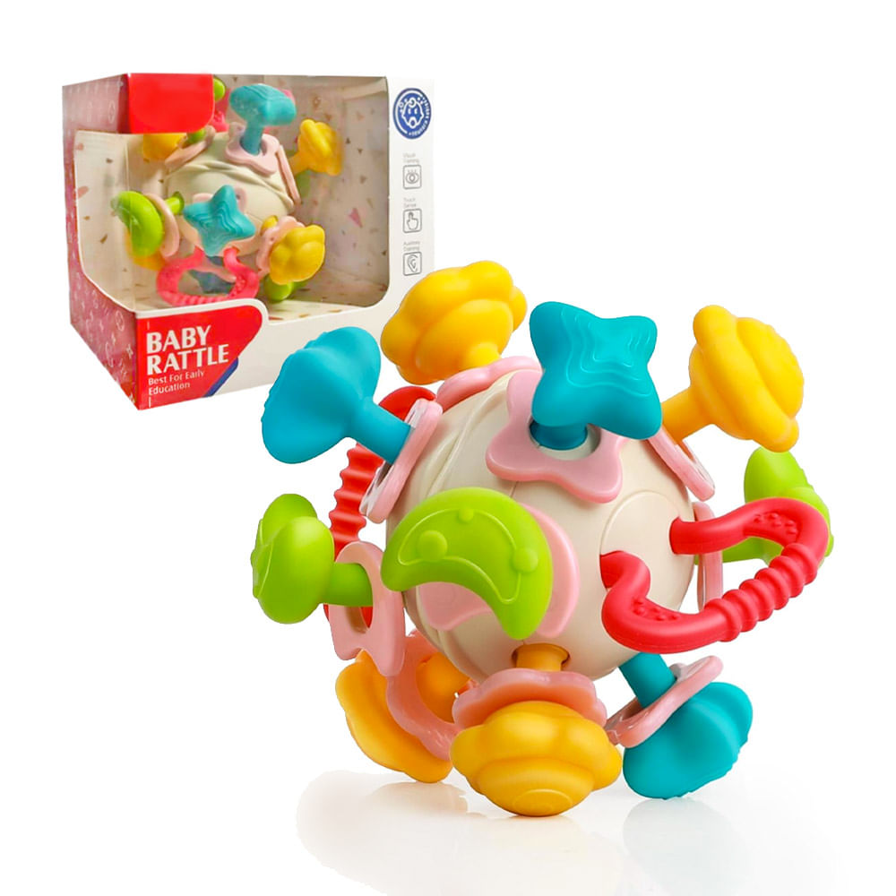 Sonajero de Silicona  Mordedor Esfera de Actividades