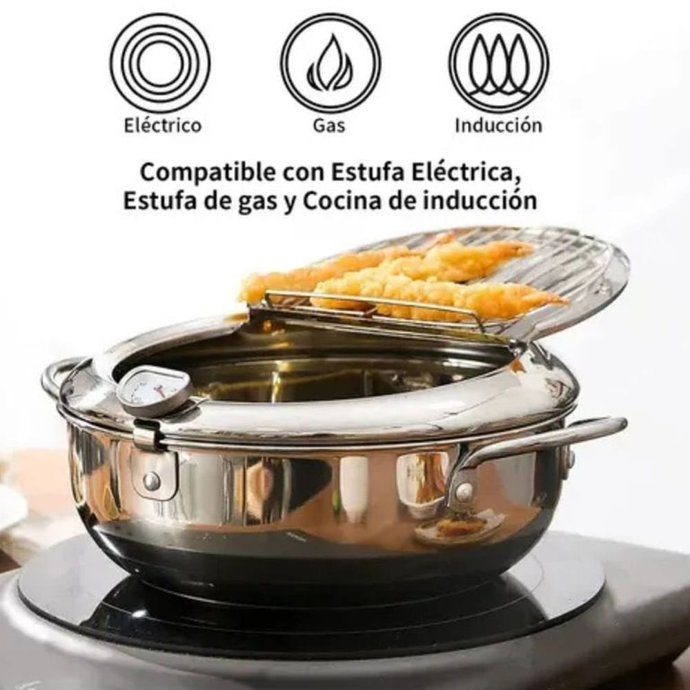 Freidora Profunda Sartén Japonesa 2.2 L