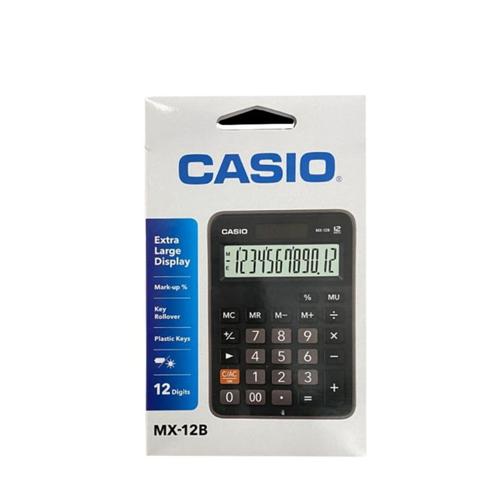 Calculadora Casio De 12 Digitos Negro