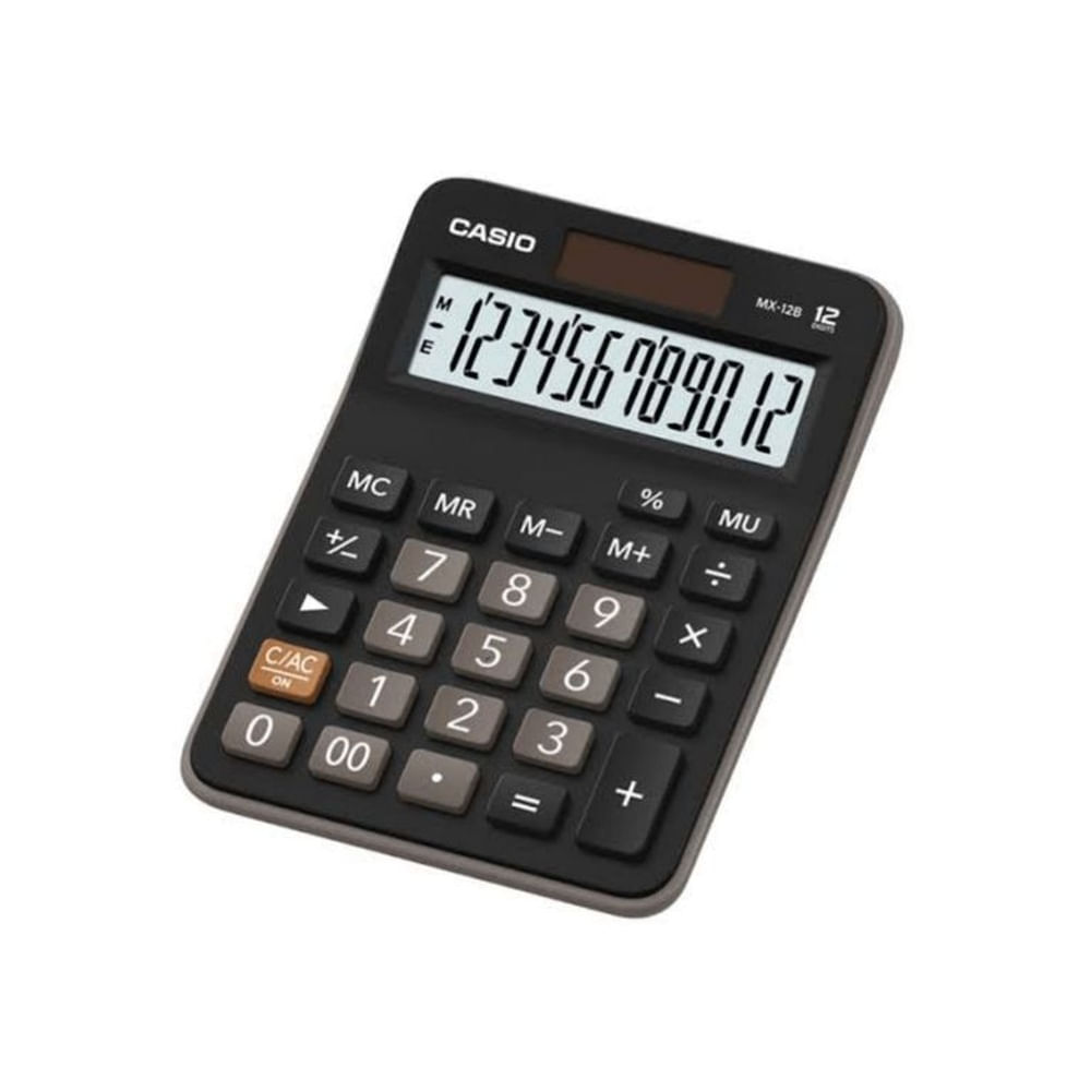 Calculadora Casio Electrónica De 12 Digitos Negro